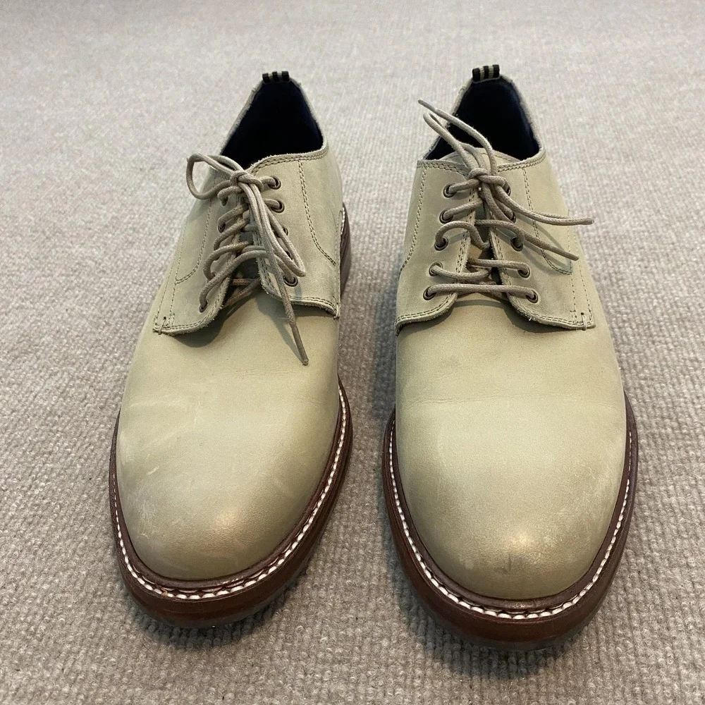 Cole Haan Shoes Mens Size 11 M‎ Beige Nubuck Derby Dress Oxford Casual C31420